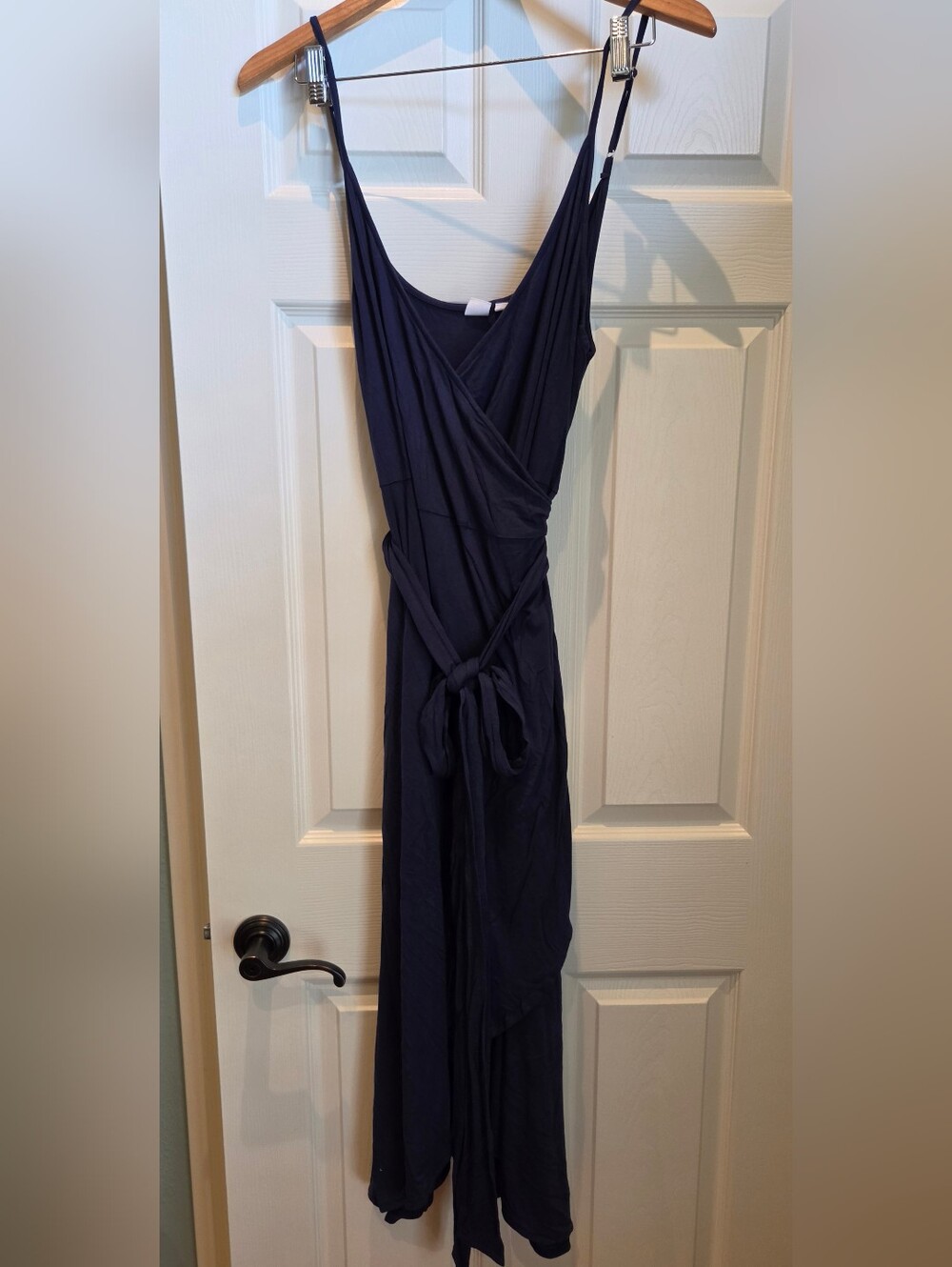 GAP Dark Navy Wrap Maxi Dress with Tie Waist